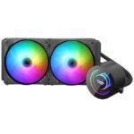 DarkFlash Twister DX240 ARGB AIO Liquid CPU Cooler - Black