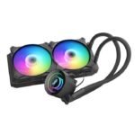 DarkFlash Twister DX240 ARGB AIO Liquid CPU Cooler - Black - Image 2