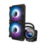 DarkFlash Twister DX240 V2 ARGB AIO Liquid CPU Cooler - Black - Image 3