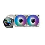 DarkFlash Twister DX240 V2 ARGB AIO Liquid CPU Cooler - White - Image 4