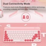 A4Tech FBK30 Fstyler Bluetooth & 2.4G Wireless Keyboard - Raspberry Pink - Image 2