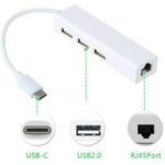 USB3.1 Type C TO 3-2.0 HUB + LAN