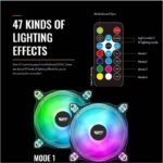 Aigo CF8 PRO 3in1 Computer PC Case RGB Fan Clear Frame 120mm Fans - Image 3