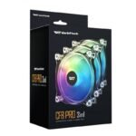 Aigo CF8 PRO 3in1 Computer PC Case RGB Fan Clear Frame 120mm Fans