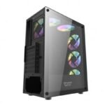 DarkFlash DK151 RGB Mid-Tower ATX Case with 3ARGB Fans - Black - Image 2