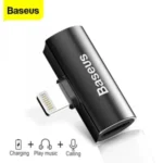 Baseus iP Male to Dual iP Female Adapter L46 Black - Image 2