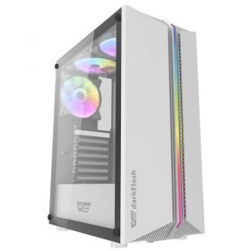 DarkFlash DK151 RGB Mid-Tower ATX Case with 3 ARGB Fans- White