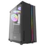 DarkFlash DK151 RGB Mid-Tower ATX Case with 3ARGB Fans - Black