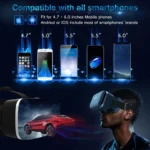 VR SHINECON 3D VR Headset Virtual Reality Glasses - 3d Vr Goggles Headsets for Video Movies&Games Compatible with iPhone and Android Smartphone - Image 3