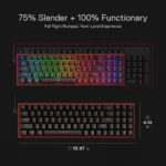 Redragon K628 Pollux 75% Wired RGB Mechanical Gaming Keyboard - Image 3