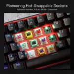 Redragon K628 Pollux 75% Wired RGB Mechanical Gaming Keyboard - Image 5