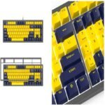 Ajazz Yellow Keycap Set 104 Keys JSA Profile PBT Doubleshot Ballcaps. - Image 2