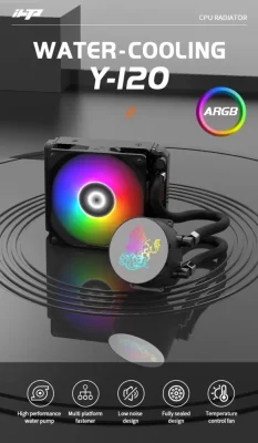 AJAZZ CPU 120mm ARGB Liquid Cooler. - Image 2