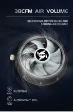 AJAZZ CPU Cooling Fan with Radiator. - Image 2