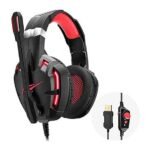 HAVIT GAMENOTE HV-H2001U RED LED 7.1 Surround Sound USB Gaming headphone with Noise Cancelling Microphone & In-Line Volume Control - Image 2