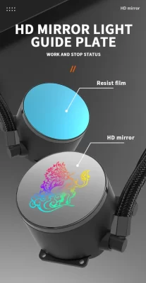 AJAZZ CPU 120mm ARGB Liquid Cooler. - Image 4