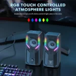 ONIKUMA G6 RGB Atmosphere Light Stereo Bass Wired Gaming Speaker - Image 3