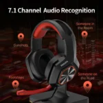 Philips TAG3115 7.1 Virtual Surround Gaming Headset With High Quality Noise Supression Microphone | Software Controlled | Voice Changer Support | Black With Red Lighting