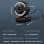 REDRAGON GW910 Oneshot USB HD Webcam autofocus Built-in Microphone 1920 X 1080P 30fps Web Cam Camera for Desktop Laptops Game PC - Image 5