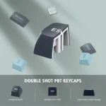 AJAZZ 104 Key PBT Double-shot Black Grey XVX Profile Keycaps Kit Backlit Key Cap for Mechanical Gaming Keyboard. - Image 3