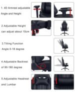 Ajazz Gaming Chair 180 degree 2D. - Image 2