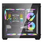 DARKFLASH C285 ATX MID TOWER PC CASE CASING GAMING CHASIS-Black - Image 2
