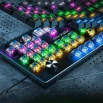 Inphic V950 RGB Backlight Mechanical Gaming Keyboard With Volume Dial – Multiple Lighting Modes – Black | Blue Switch - Image 2