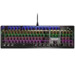Inphic V950 RGB Backlight Mechanical Gaming Keyboard With Volume Dial – Multiple Lighting Modes – Black | Blue Switch