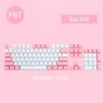 AJAZZ 104 Keys/set PBT keycaps Double-shot Mechanical Keyboard Backlit Key Caps Pink Blue White. - Image 2