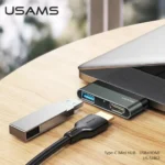 USAMS Type-C to HDMI and USB 3.0 Mini Hub Multi USB Splitter Adapter For iPadPro/Laptop/Phone/PC US-SJ462