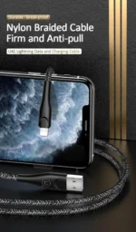 USAMS U41 Lightening Braided Data Fast and Safe Charging Data Cable 1M US-SJ391 - Image 2