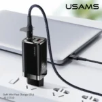 USAMS 65W GaN Mini Fast Wall Charger with 3 Ports For Laptop Mobile Phone Tablet US-CC110 - Image 2
