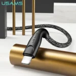 USAMS U41 Lightening Braided Data Fast and Safe Charging Data Cable 1M US-SJ391