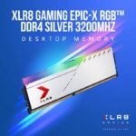 PNY XLR8 RGB DDR4 Silver 3200MHz Desktop Memory(8GB*2) - Image 2