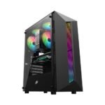1st player RAINBOW RB5 (Black) with 3 G6 4 Pin RGB Fans Gaming Case(free shipping)