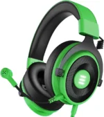 EKSA E900 Pro Dual Audio 7.1 Surround Premium Gaming Headset With Detachable Microphone ( New 2023 Edition )(COLOR:BLACK/GREEN) - Image 2