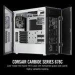 CORSAIR Carbide Series 678C Low Noise Tempered Glass ATX Case-White - Image 8