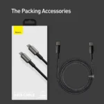 Baseus Tungsten USB to Type-C 100W 1M Gold Fast Charging Data Cable Black