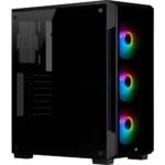 Corsair iCUE 220T RGB Tempered Glass Mid-Tower Smart Case — Black
