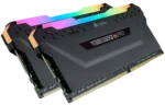 CORSAIR VENGEANCE® RGB PRO 16GB (2 x 8GB) DDR4 DRAM 3200MHz C16 Memory Kit — Black