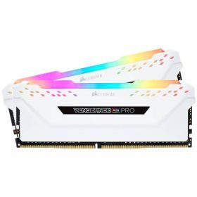 CORSAIR VENGEANCE® RGB PRO 16GB (2 x 8GB) DDR4 DRAM 3600MHz C18 Memory Kit — White