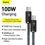 Baseus Dynamic Series Type-C to Type-C 100W 2M Fast Charging Data Cable Slate Gray - Image 2