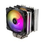 SilverStone Hydrogon D120 ARGB Dual tower CPU cooler with 6 heat-pipes and dual 120mm ARGB fans - Black - Image 2