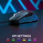 AUKEY GM-F3 RGB Wired Gaming Mouse with 7200 DPI Optical Sensor, 6 Programmable Buttons, Lightweight Design, and Macros - Image 5