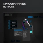 AUKEY GM-F3 RGB Wired Gaming Mouse with 7200 DPI Optical Sensor, 6 Programmable Buttons, Lightweight Design, and Macros - Image 2