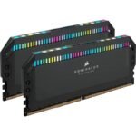 CORSAIR DOMINATOR® PLATINUM RGB 64GB (2x32GB) DDR5 DRAM 5200MHz C40 Memory Kit — Black