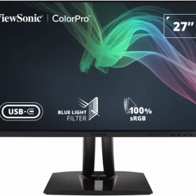 VIEWSONIC VP2756-2K 27" 2K QHD Pantone Validated 100% sRGB & Factory Pre-Calibrated Monitor with 60W USB-C