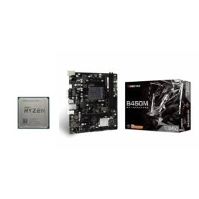 RYZEN 5 2600 TRAY PACK Processor+Biostar B450MHP AMD Motherboard