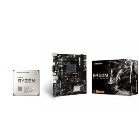RYZEN 5 3600 TRAY PACK Processor+Biostar B450MHP AMD Motherboard