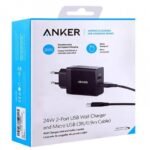 Anker 24W 2-Port USB Charger & Micro Cable B2021L11 - Black - Image 2